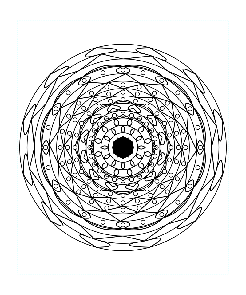 Sacred Geometry Mandala Decorative Flower Coloring Page