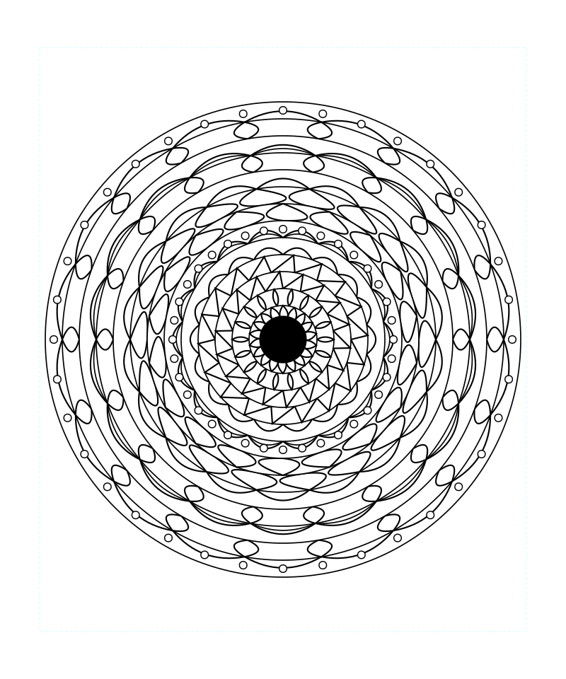 Sacred Geometry Mandala Decorative Geometry Coloring Page Free Svg