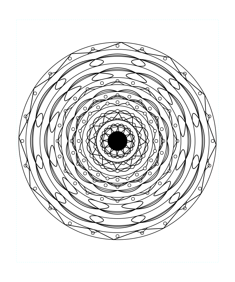 Sacred Geometry Mandala Decorative Light Coloring Page