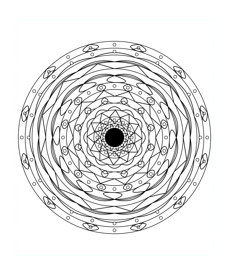 Sacred Geometry Mandala Decorative Mandala Art Coloring Page