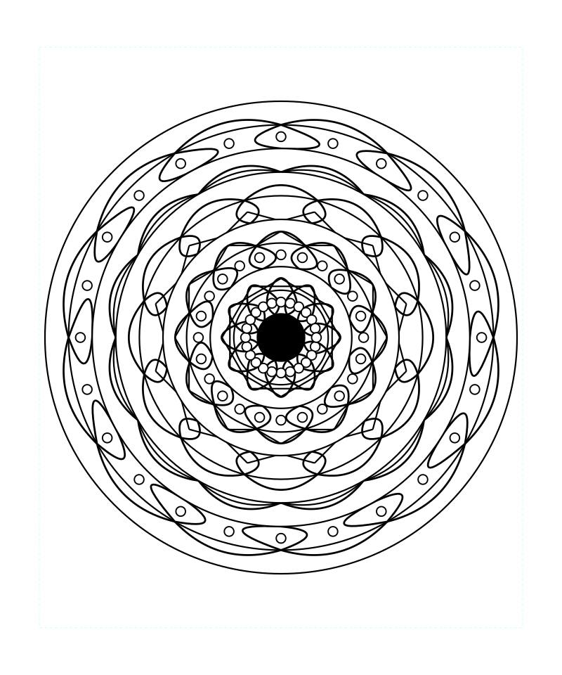 Sacred Geometry Mandala Decorative Pattern Art Coloring Page