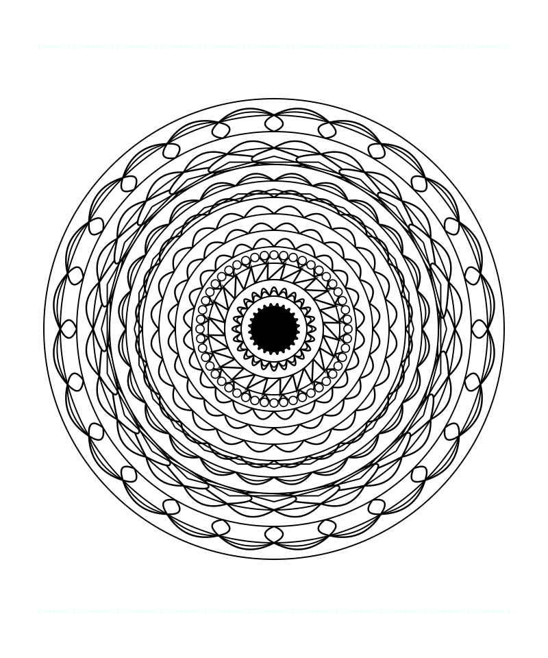 Sacred Geometry Mandala Decorative Pattern Coloring Page