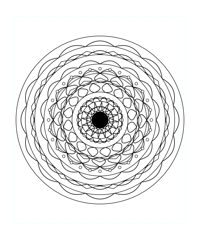 Sacred Geometry Mandala Decorative Serenity Coloring Page