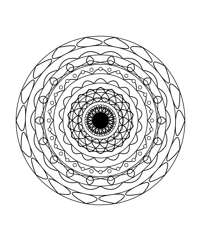 Sacred Geometry Mandala Decorative Spirit Coloring Page