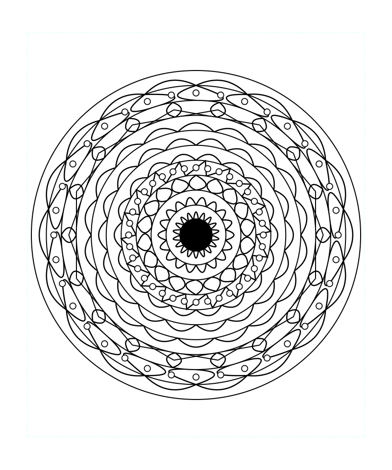 Sacred Geometry Mandala Decorative Star Coloring Page