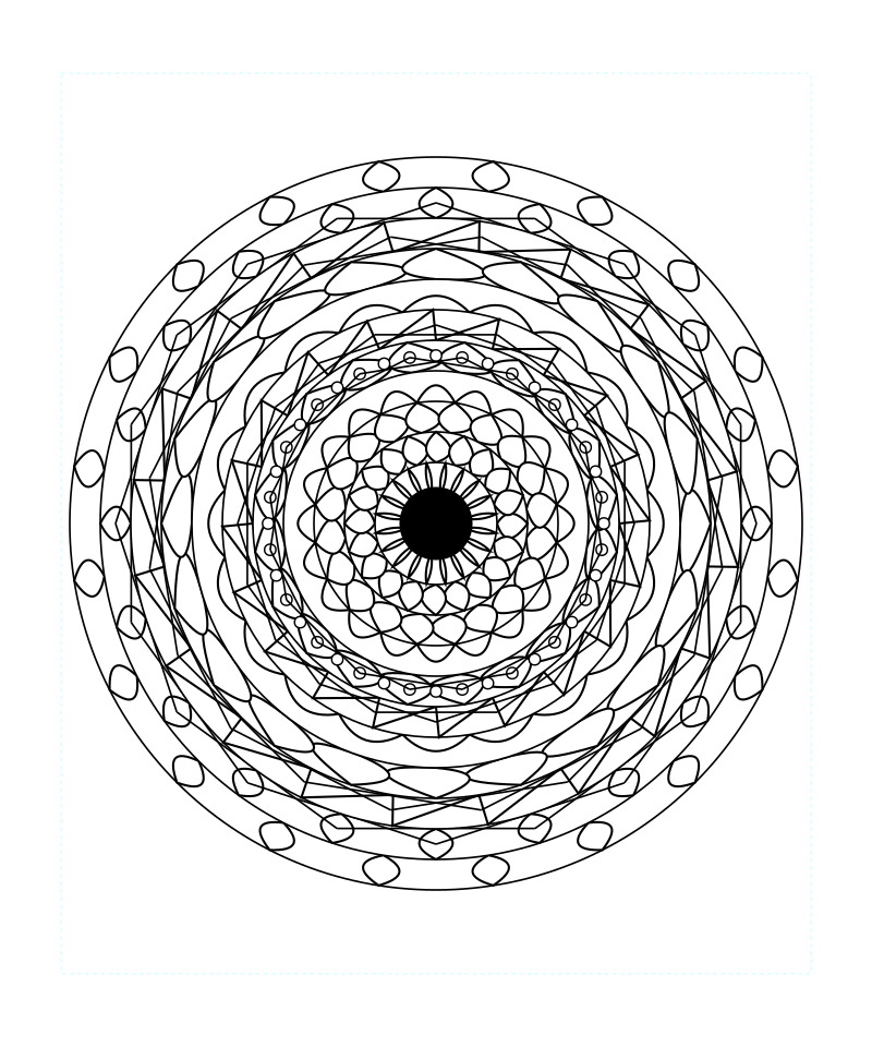 Sacred Geometry Mandala Decorative Universe Coloring Page