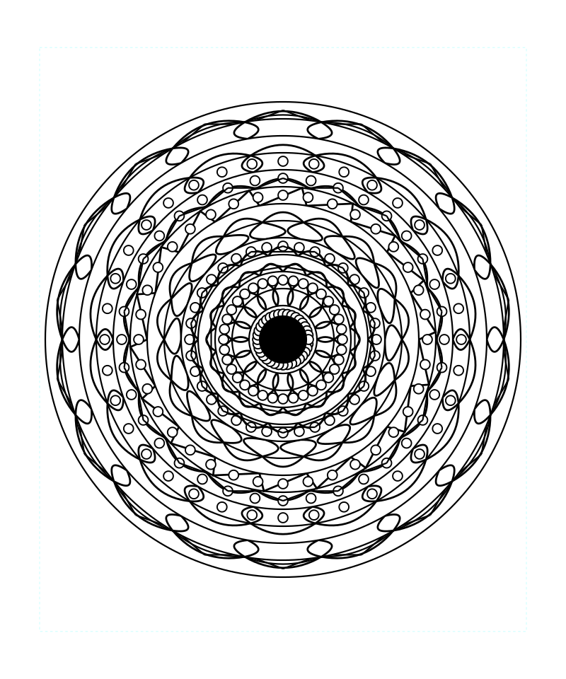 Sacred Geometry Mandala Decorative Zen Coloring Page