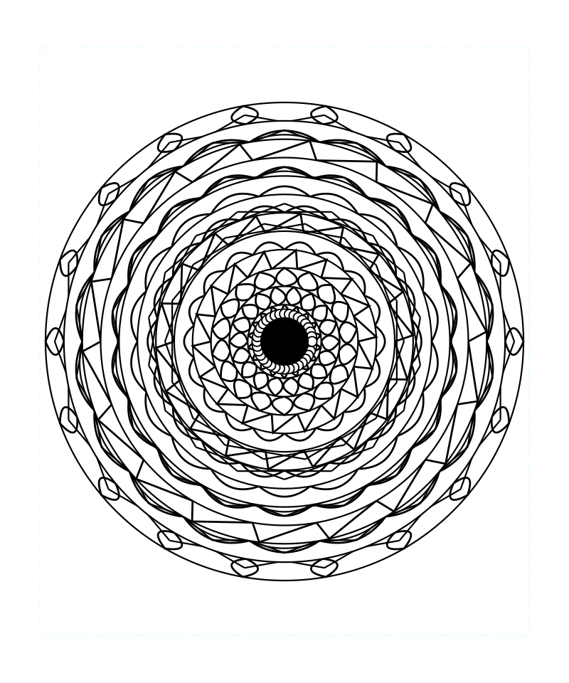 Sacred Geometry Mandala Detailed Adult Coloring Page Printable