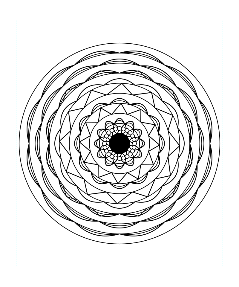 Sacred Geometry Mandala Detailed Coloring Page Free Download