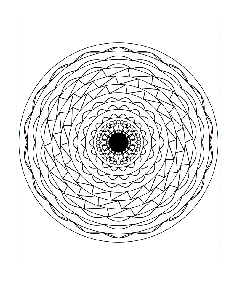 Sacred Geometry Mandala Detailed Pattern Art Coloring Page