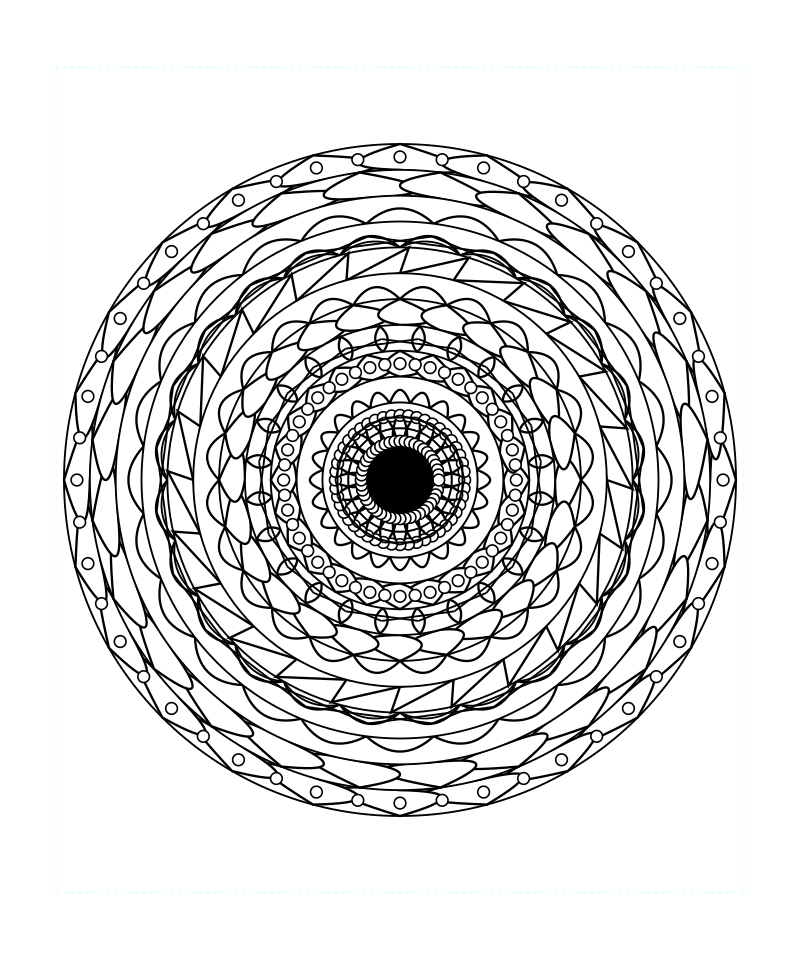 Sacred Geometry Mandala Detailed Radial Pattern Coloring Page