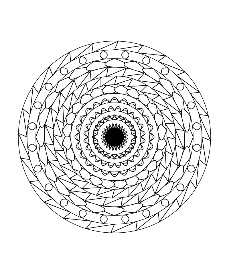 Sacred Geometry Mandala Divine Calm Coloring Page