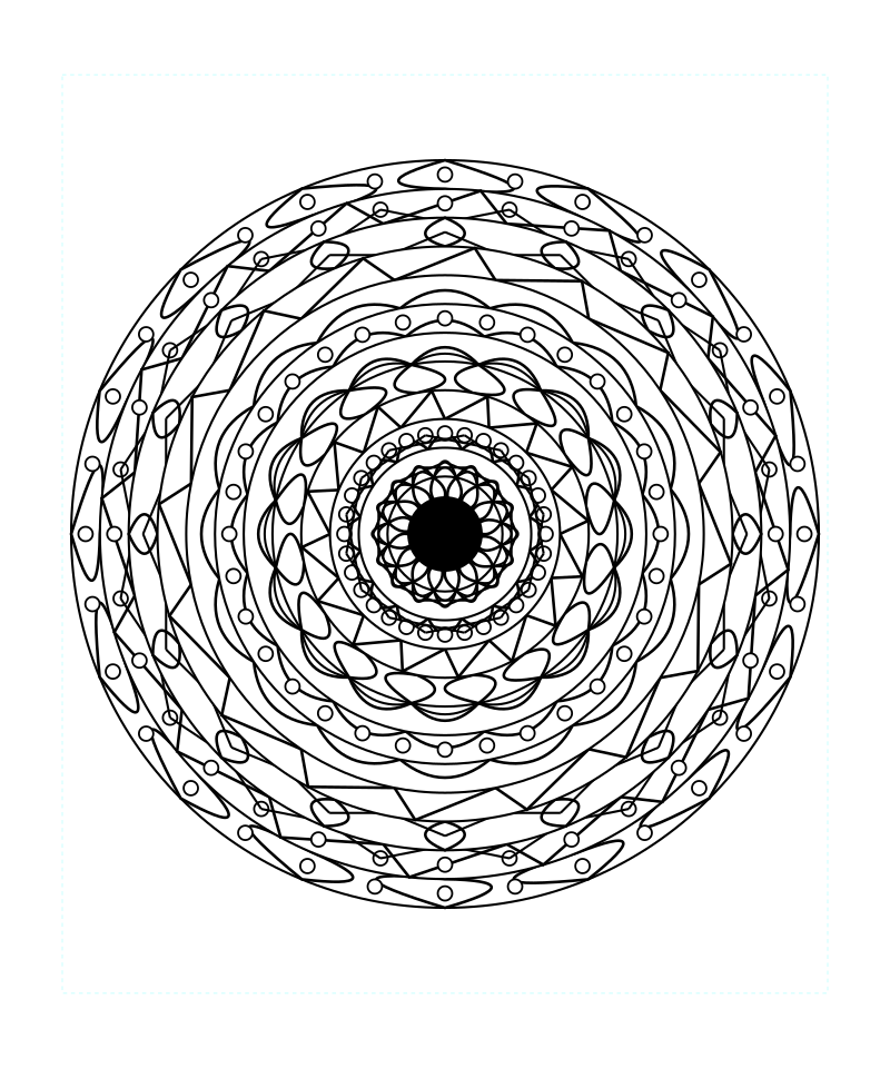 Sacred Geometry Mandala Divine Light Coloring Page