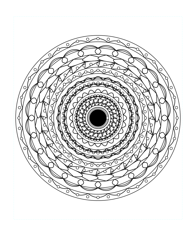 Sacred Geometry Mandala Divine Mandala Pattern Coloring Page