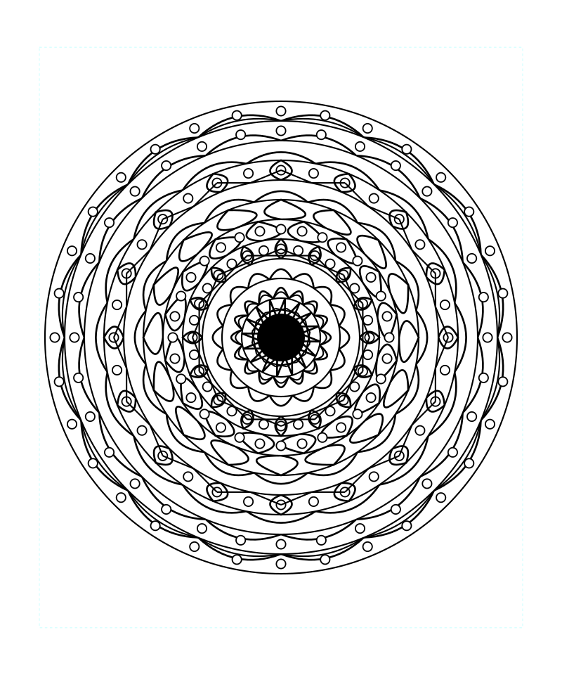 Sacred Geometry Mandala Divine Peace Coloring Page