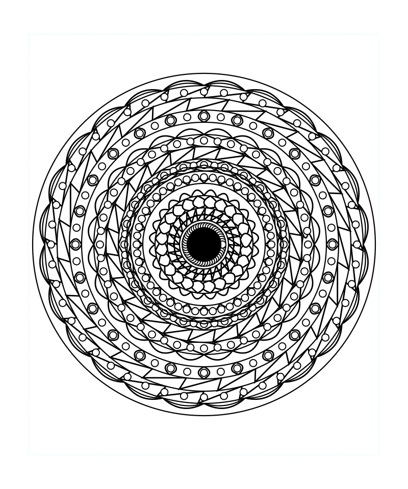 Sacred Geometry Mandala Divine Serenity Coloring Page