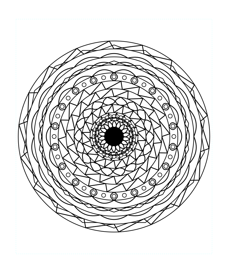 Sacred Geometry Mandala Divine Spirit Coloring Page