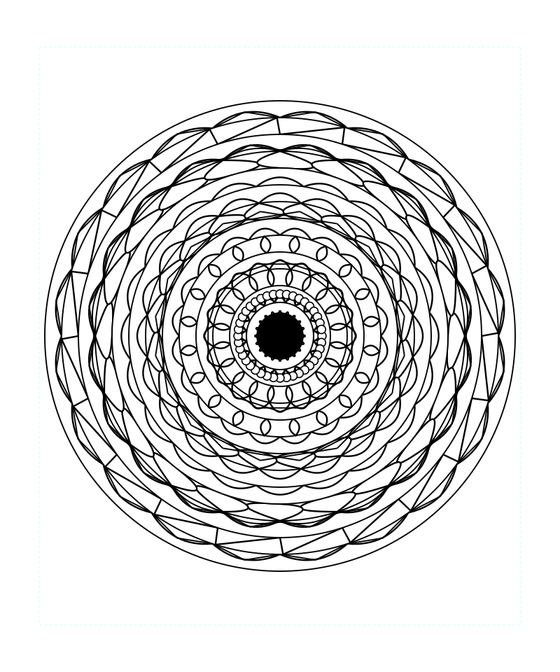 Sacred Geometry Mandala Energy Harmony Coloring Page