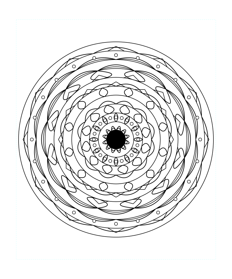 Sacred Geometry Mandala Energy Mandala Pattern Coloring Page