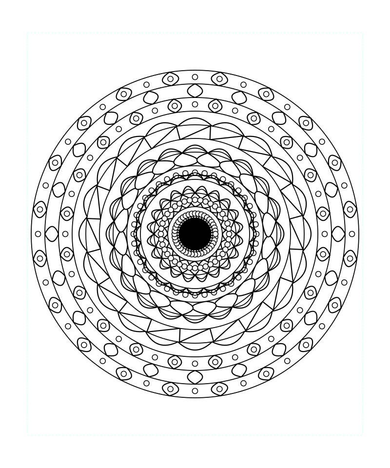 Sacred Geometry Mandala Energy Pattern Coloring Page