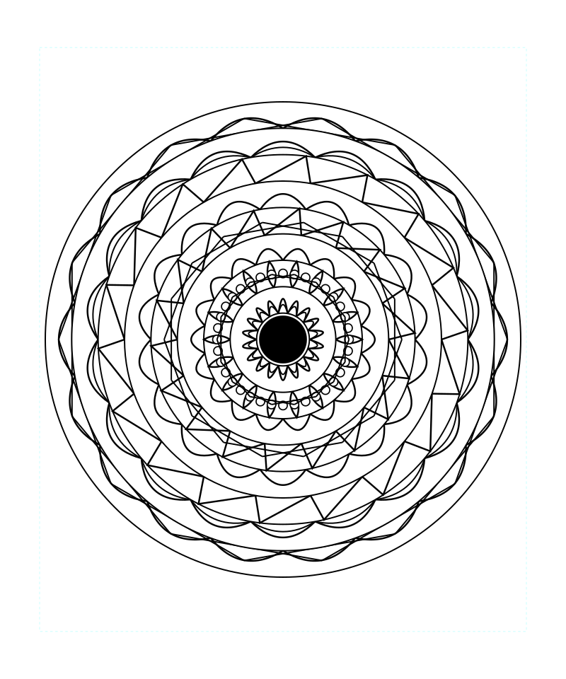 Sacred Geometry Mandala Energy Serenity Coloring Page