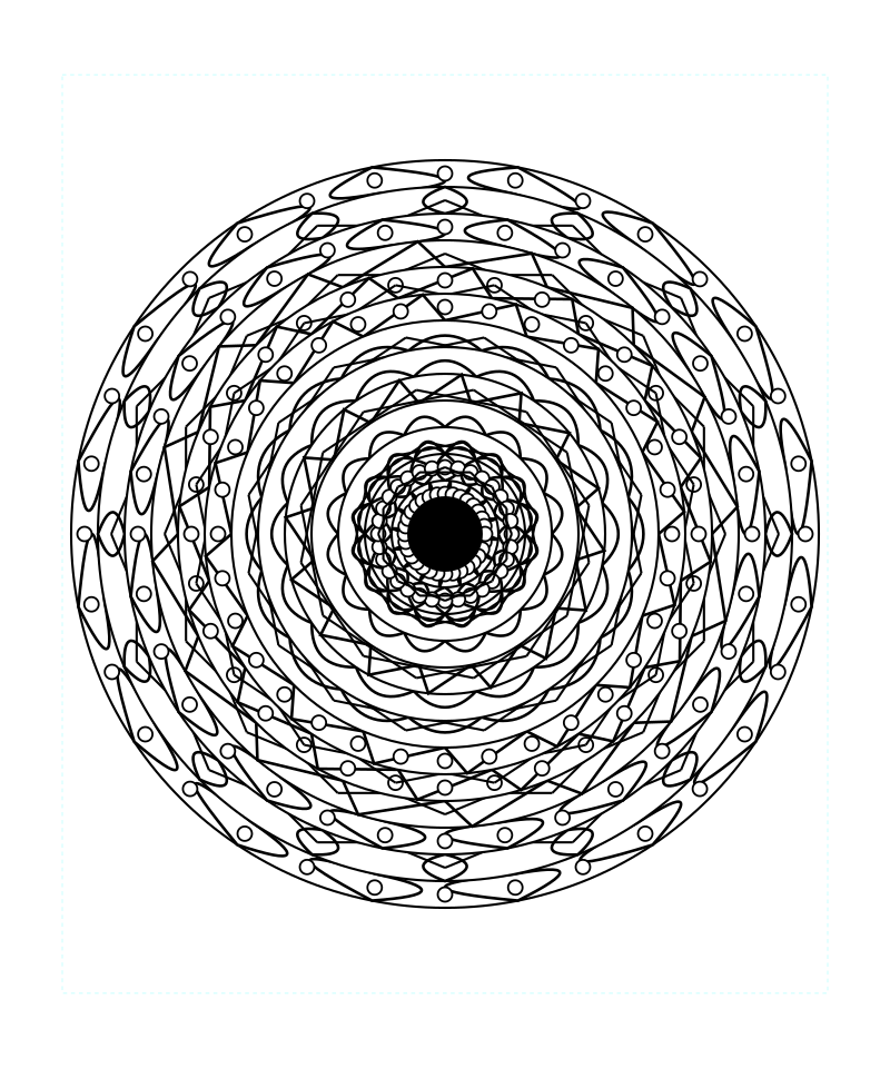 Sacred Geometry Mandala Floral Balance Coloring Page