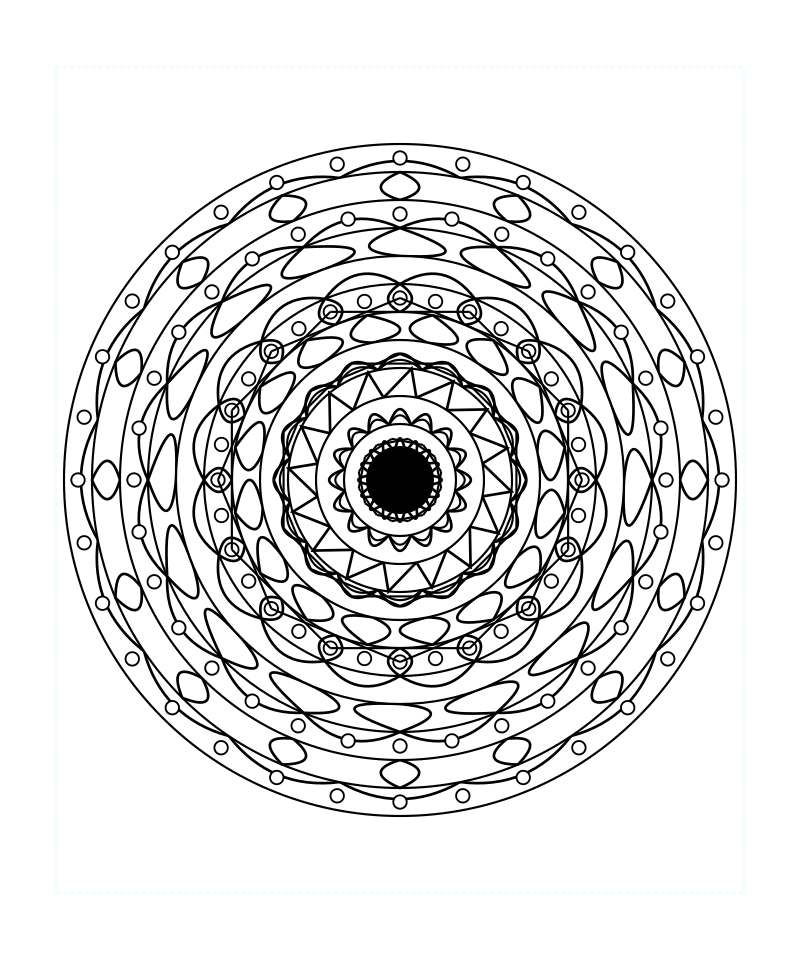 Sacred Geometry Mandala Floral Serenity Coloring Page