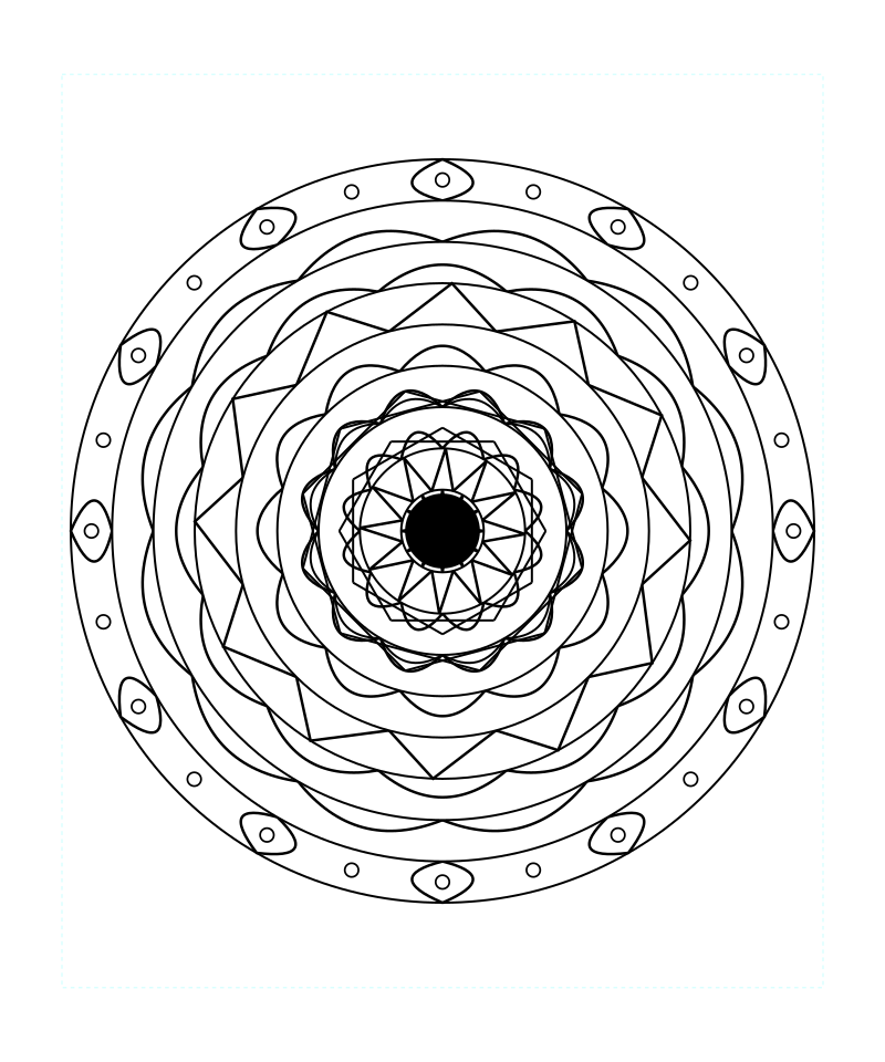 Sacred Geometry Mandala Floral Spirit Coloring Page