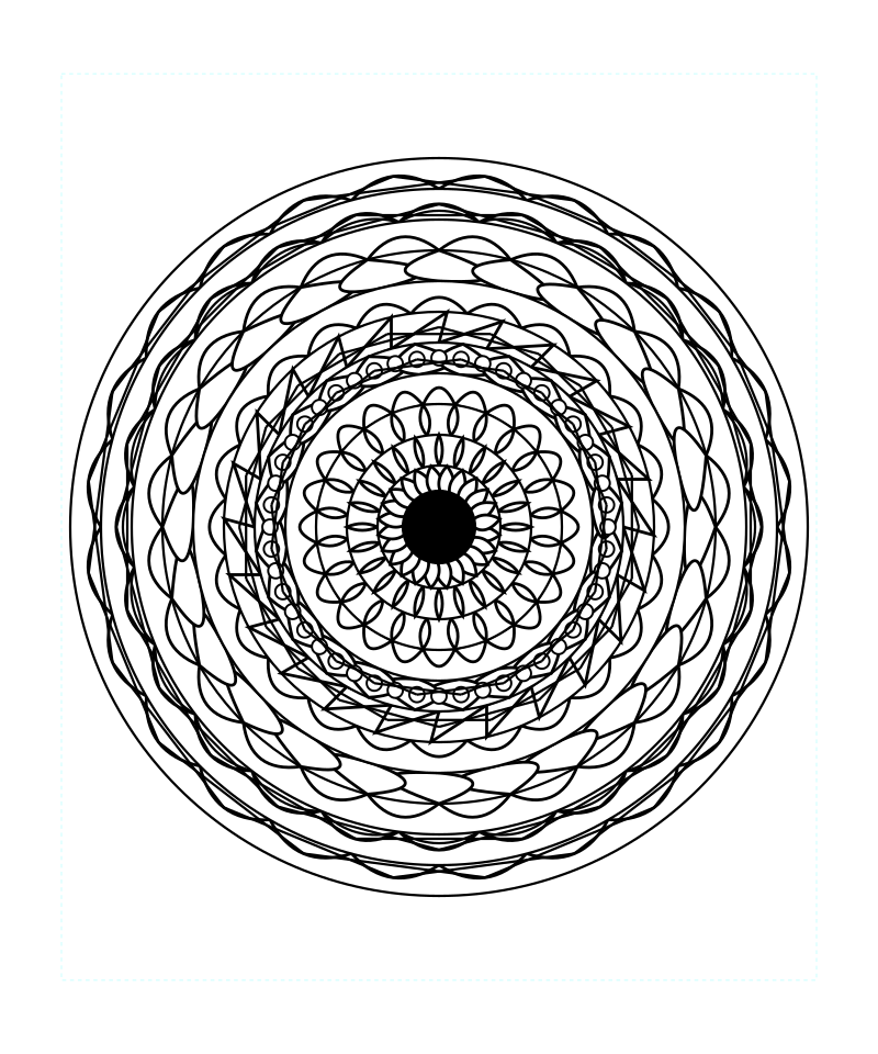 Sacred Geometry Mandala Floral Symmetry Coloring Page