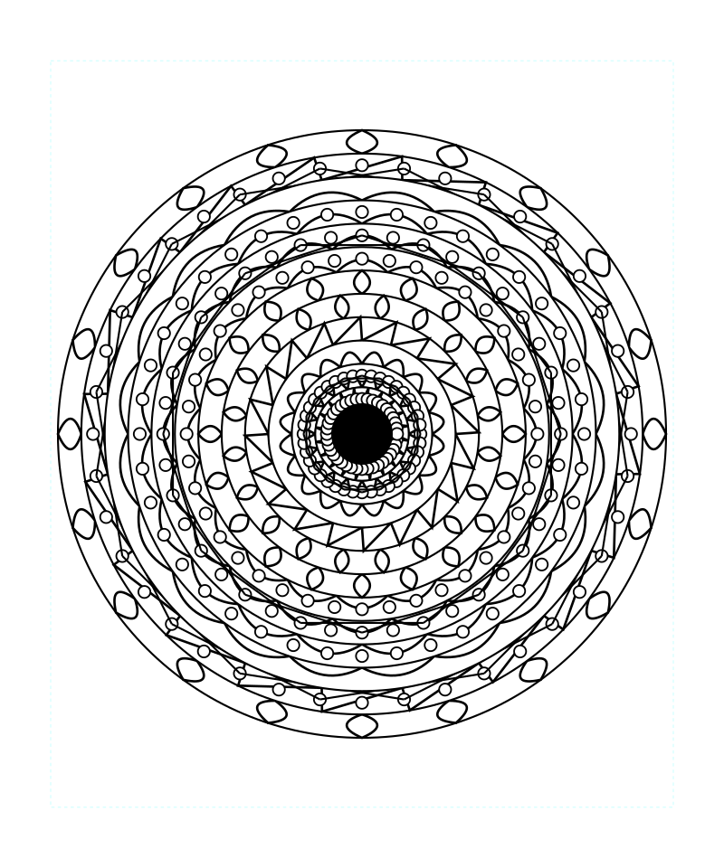 Sacred Geometry Mandala Galaxy Energy Coloring Page