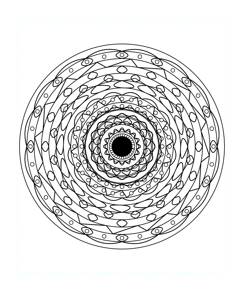 Sacred Geometry Mandala Galaxy Pattern Coloring Page