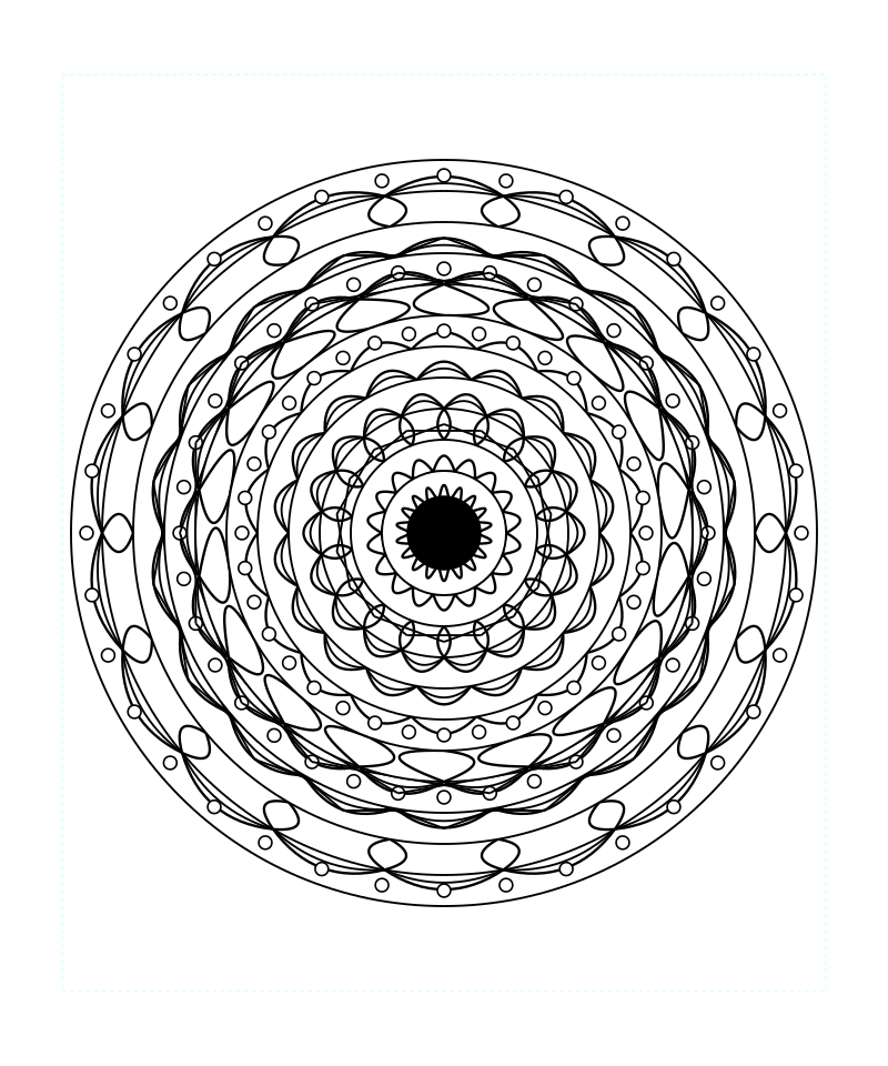 Sacred Geometry Mandala Galaxy Zen Coloring Page