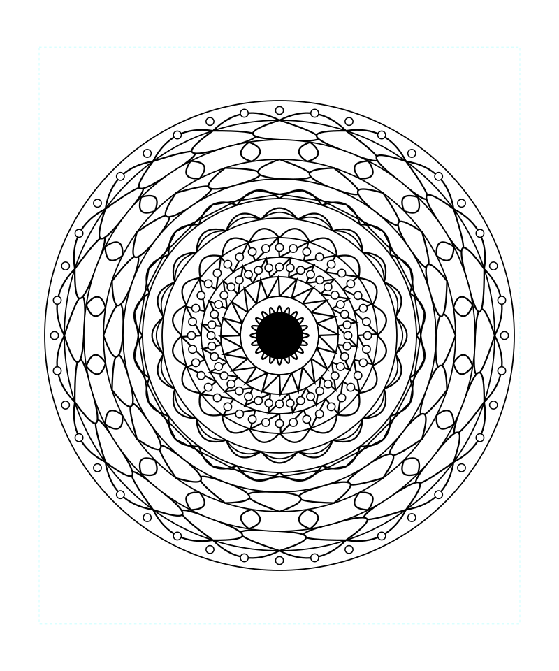 Sacred Geometry Mandala Geometric Balance Coloring Page