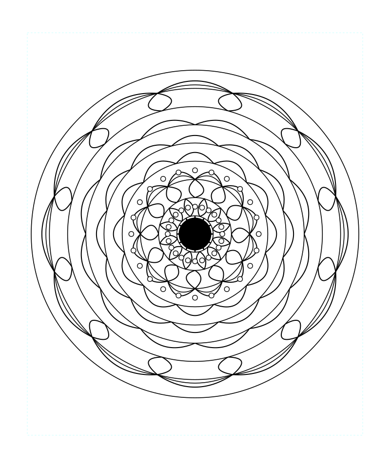 Sacred Geometry Mandala Geometric Calm Coloring Page