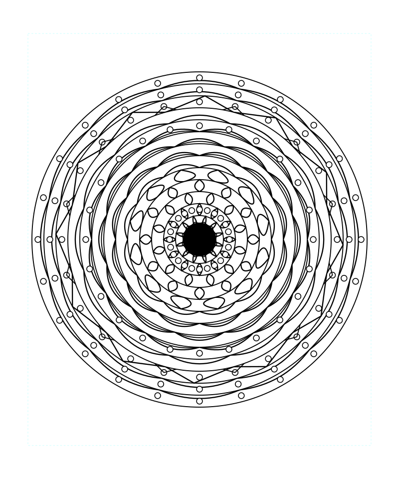 Sacred Geometry Mandala Geometric Circle Coloring Page