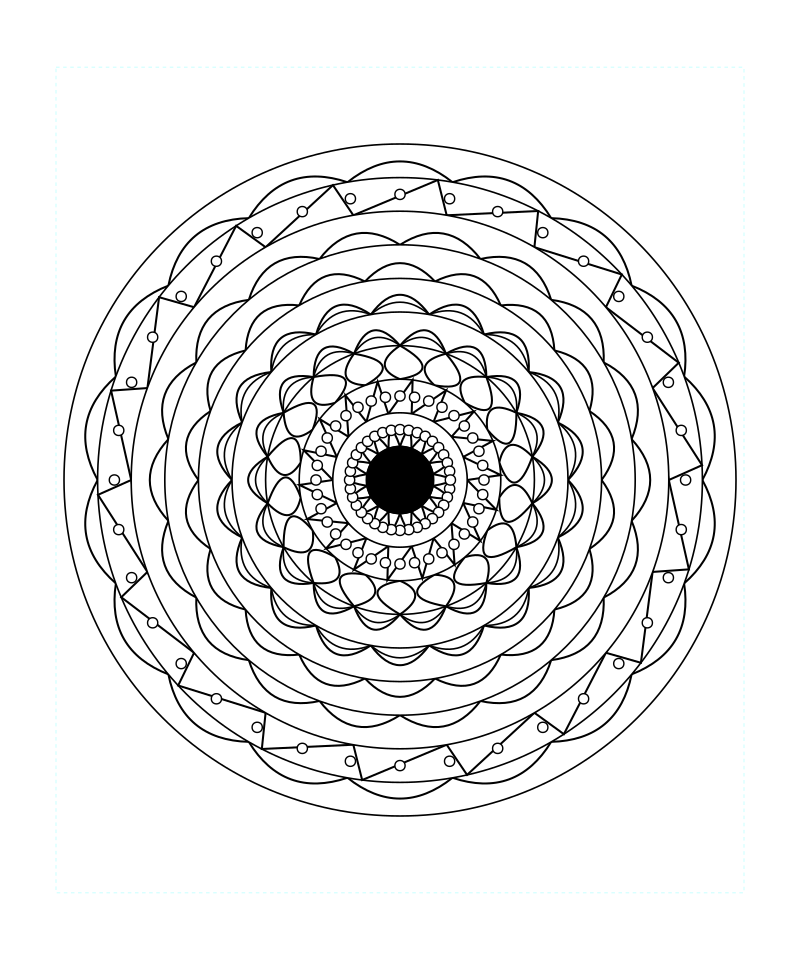 Sacred Geometry Mandala Geometric Divine Coloring Page