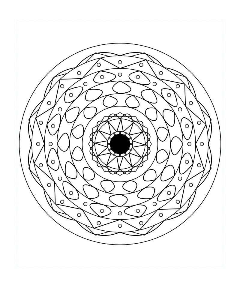 Sacred Geometry Mandala Geometric Flower Coloring Page Free Printable