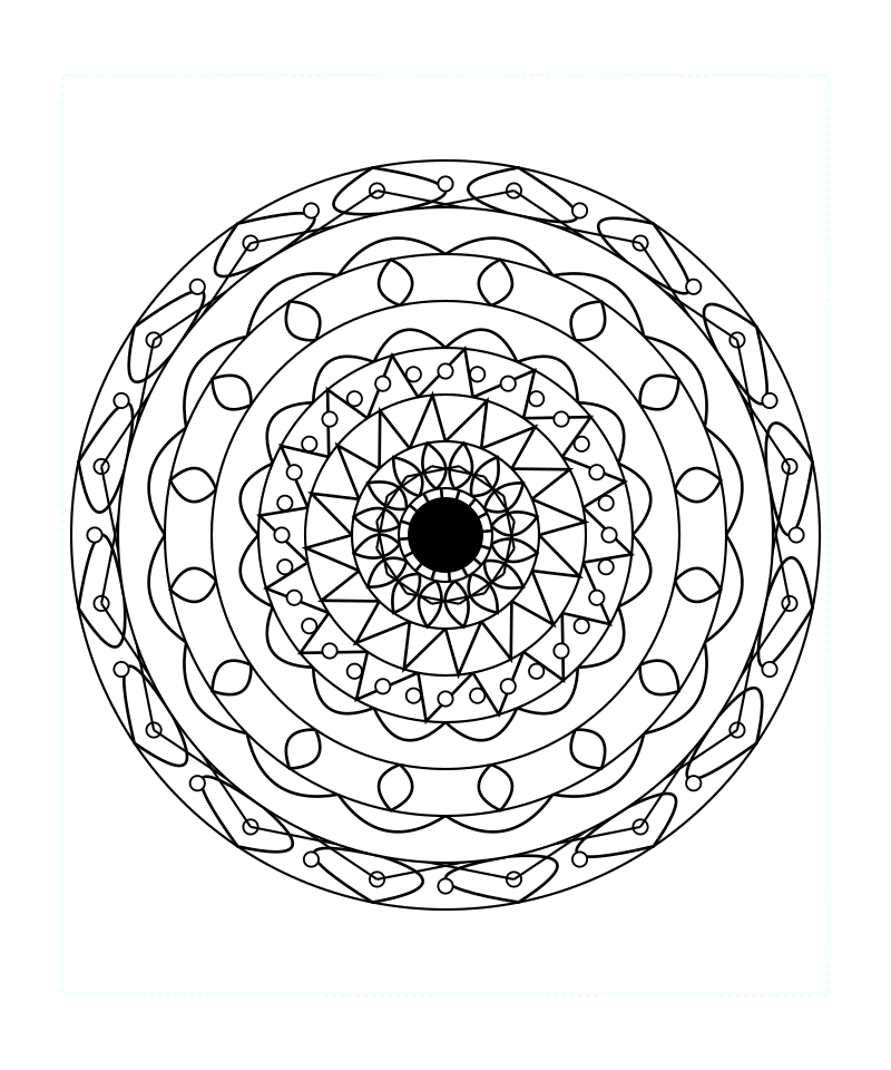 Sacred Geometry Mandala Geometric Flower Coloring Page