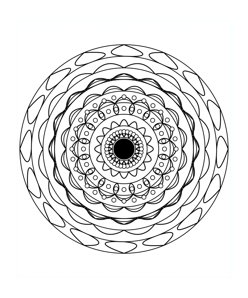 Sacred Geometry Mandala Geometric Flower Pattern Coloring Page