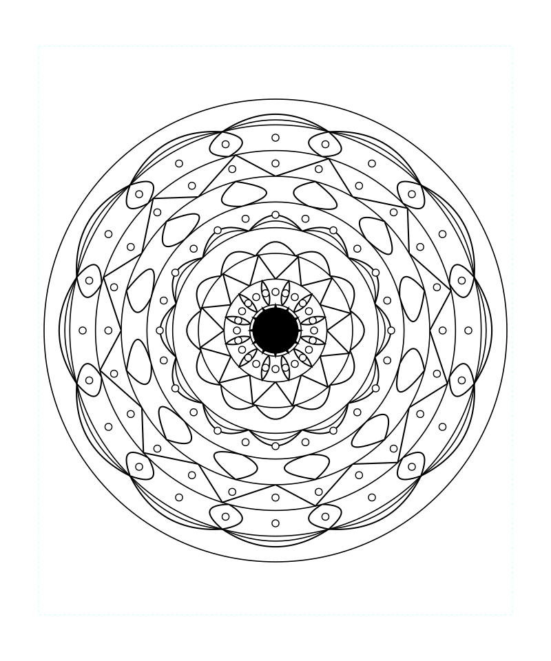 Sacred Geometry Mandala Geometric Lotus Coloring Page Printable