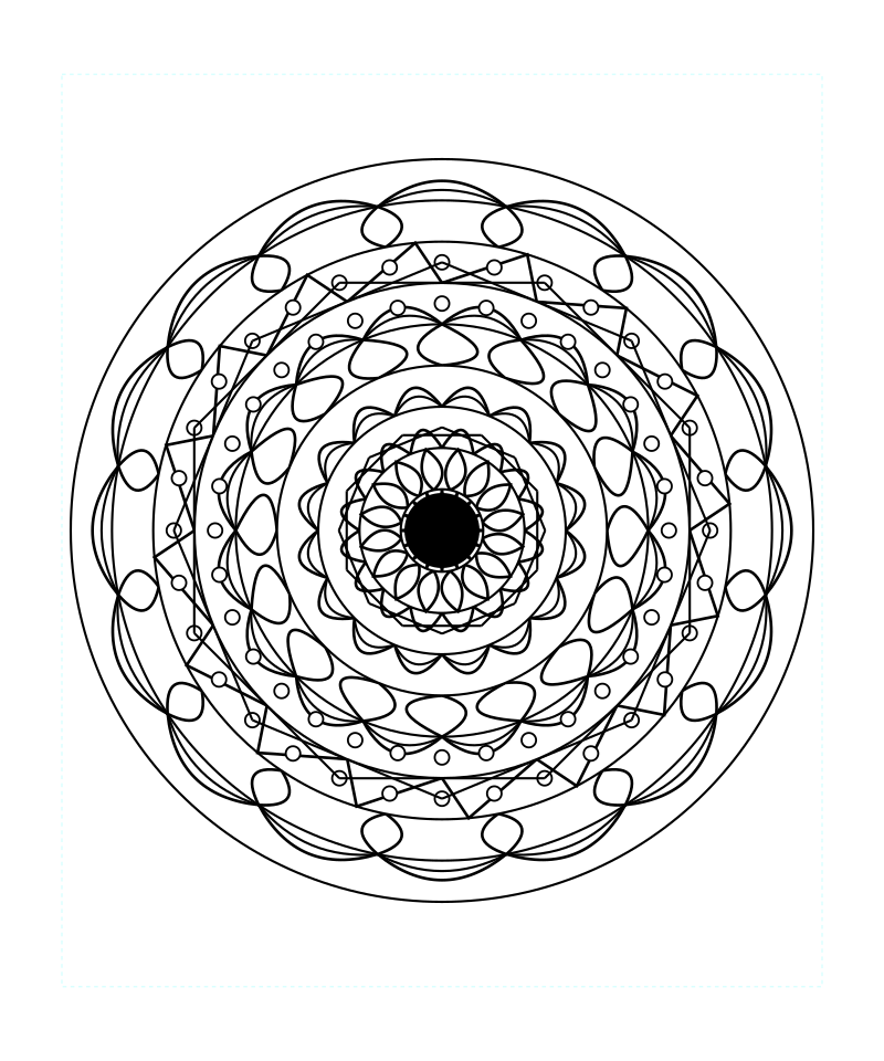 Sacred Geometry Mandala Geometric Lotus Flower Coloring Page