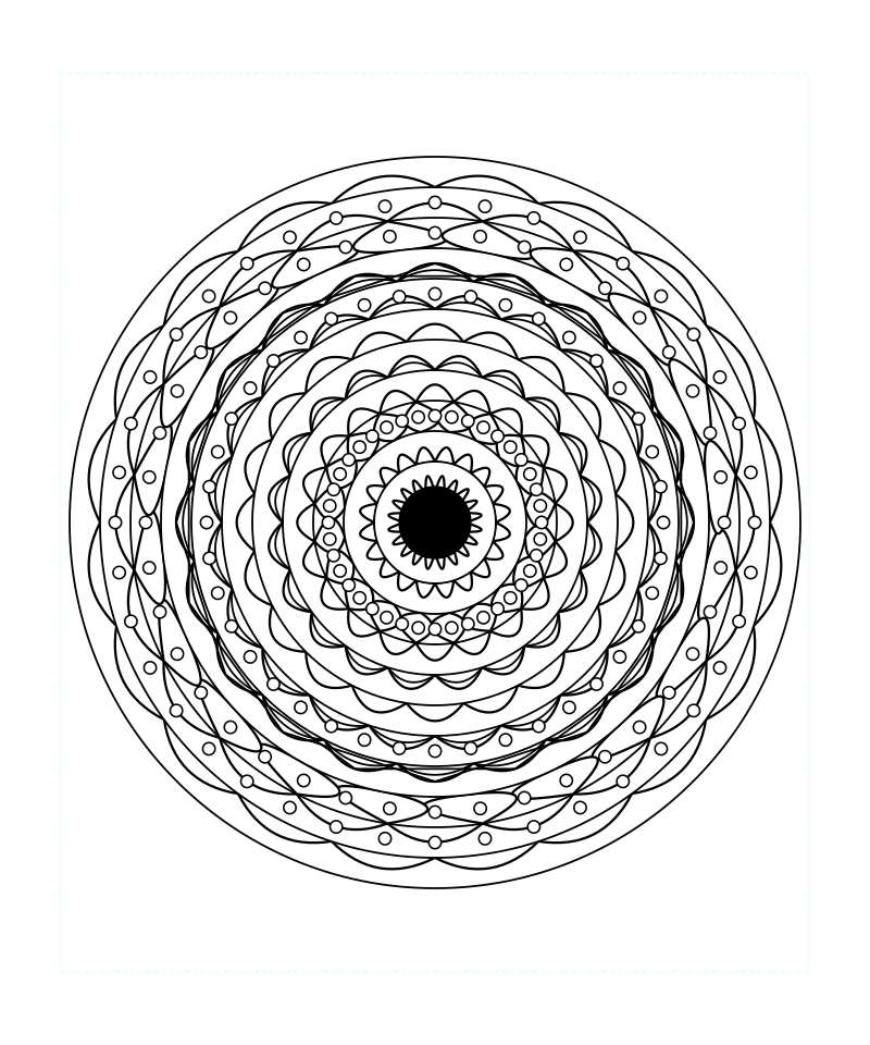 Sacred Geometry Mandala Geometric Meditation Coloring Page