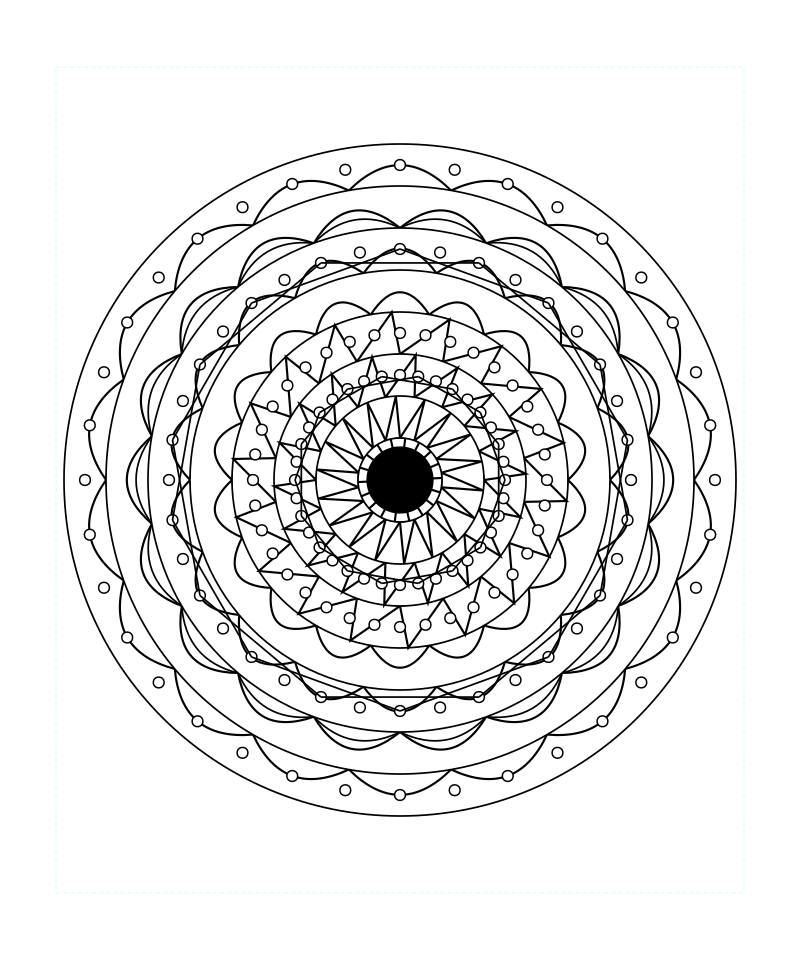 Sacred Geometry Mandala Geometric Mystic Coloring Page