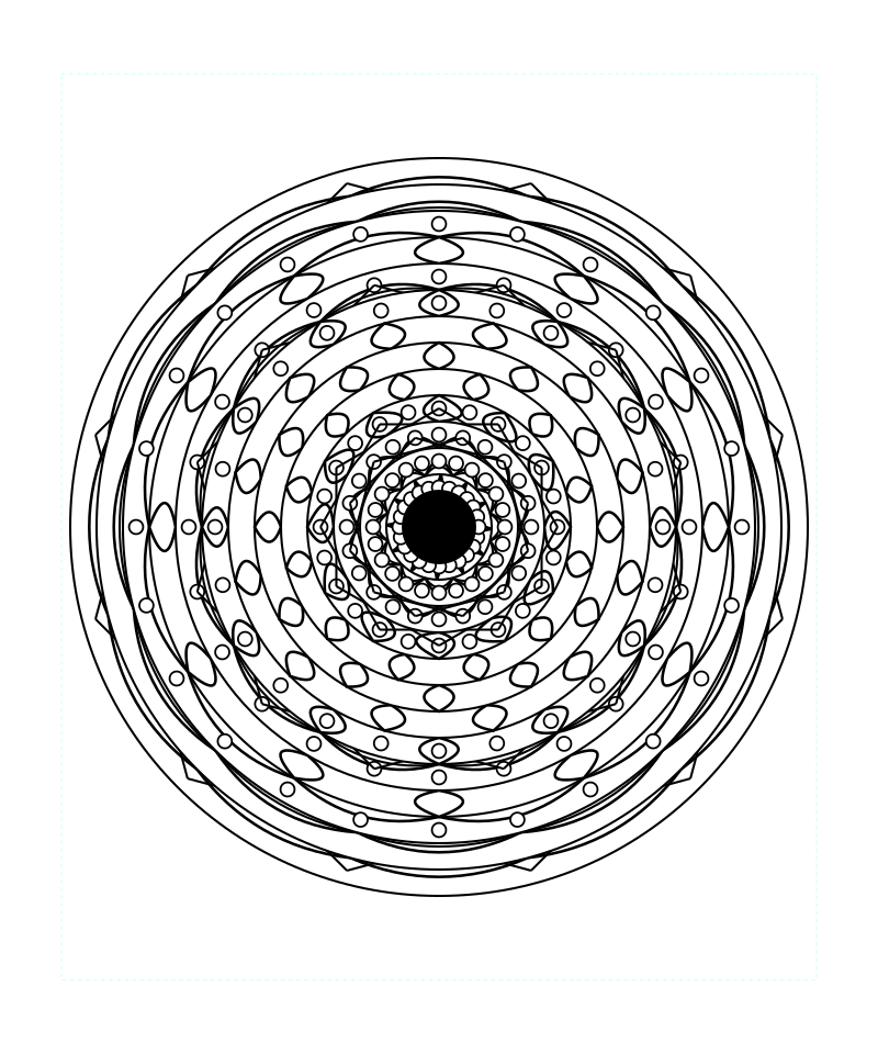 Sacred Geometry Mandala Geometric Ornament Coloring Page