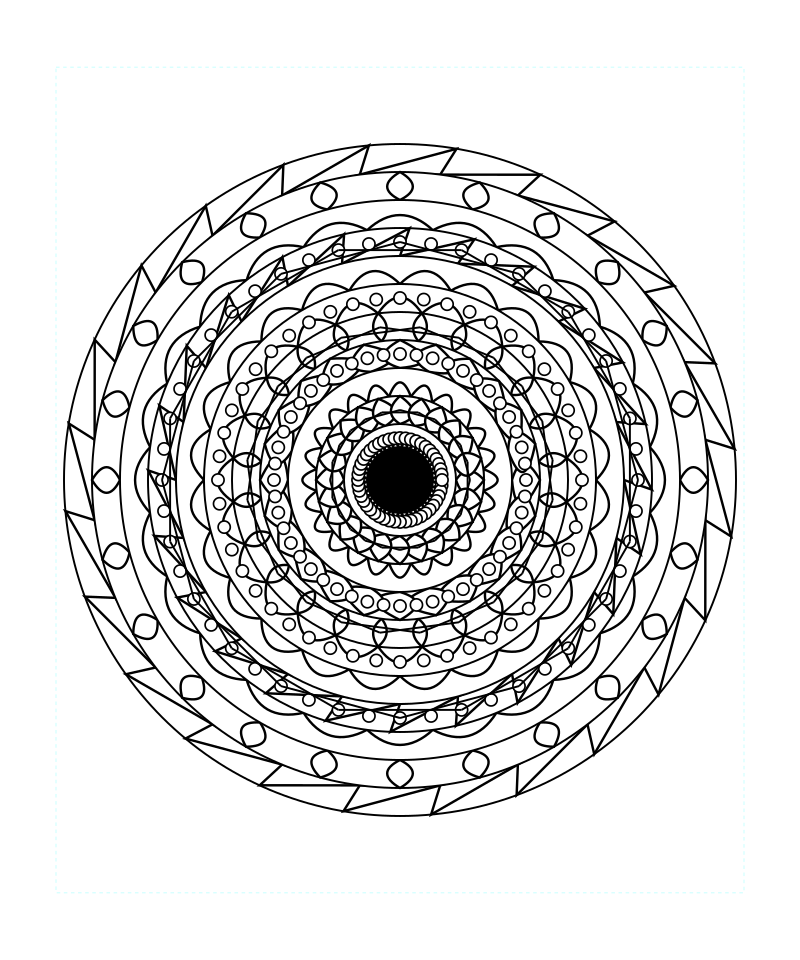 Sacred Geometry Mandala Geometric Spirit Coloring Page