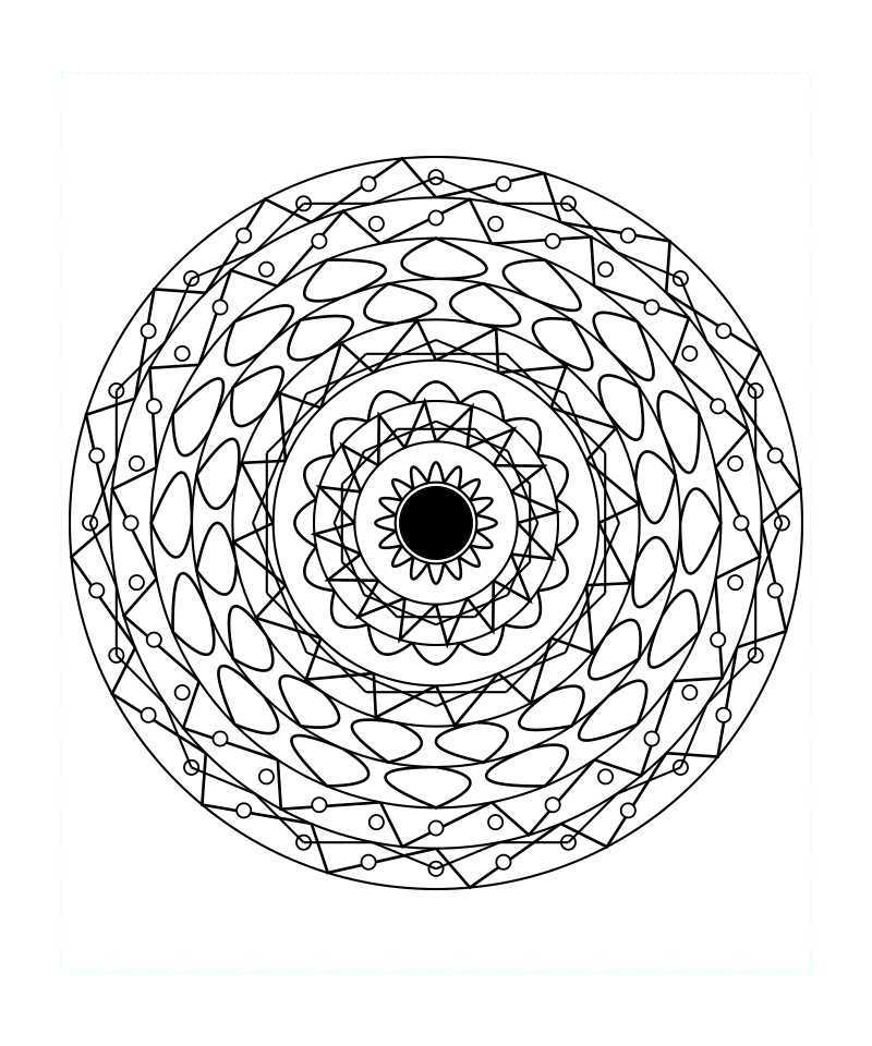 Sacred Geometry Mandala Geometric Star Pattern Coloring Page