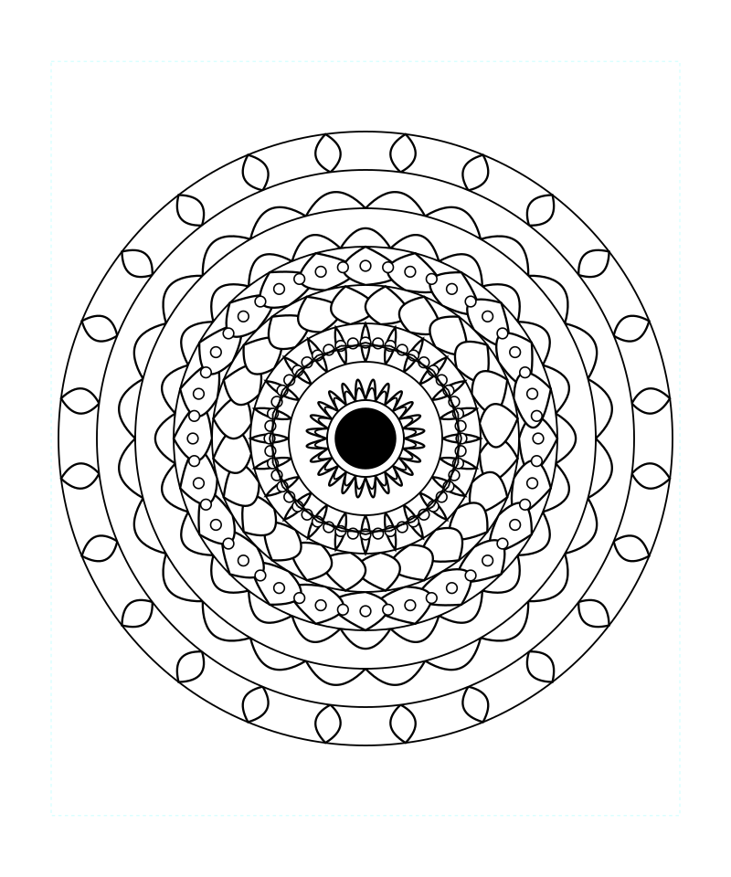 Sacred Geometry Mandala Geometric Universe Coloring Page