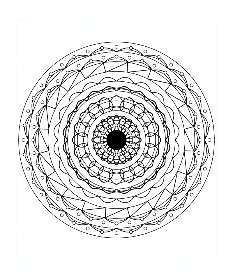Sacred Geometry Mandala Harmony Mandala Pattern Coloring Page