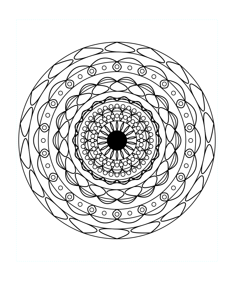 Sacred Geometry Mandala Harmony Pattern Coloring Page Free Download