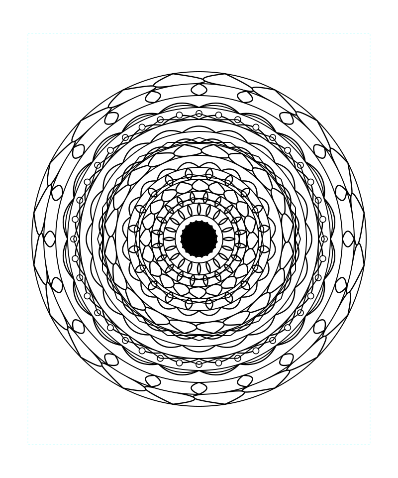 Sacred Geometry Mandala Harmony Pattern Coloring Page